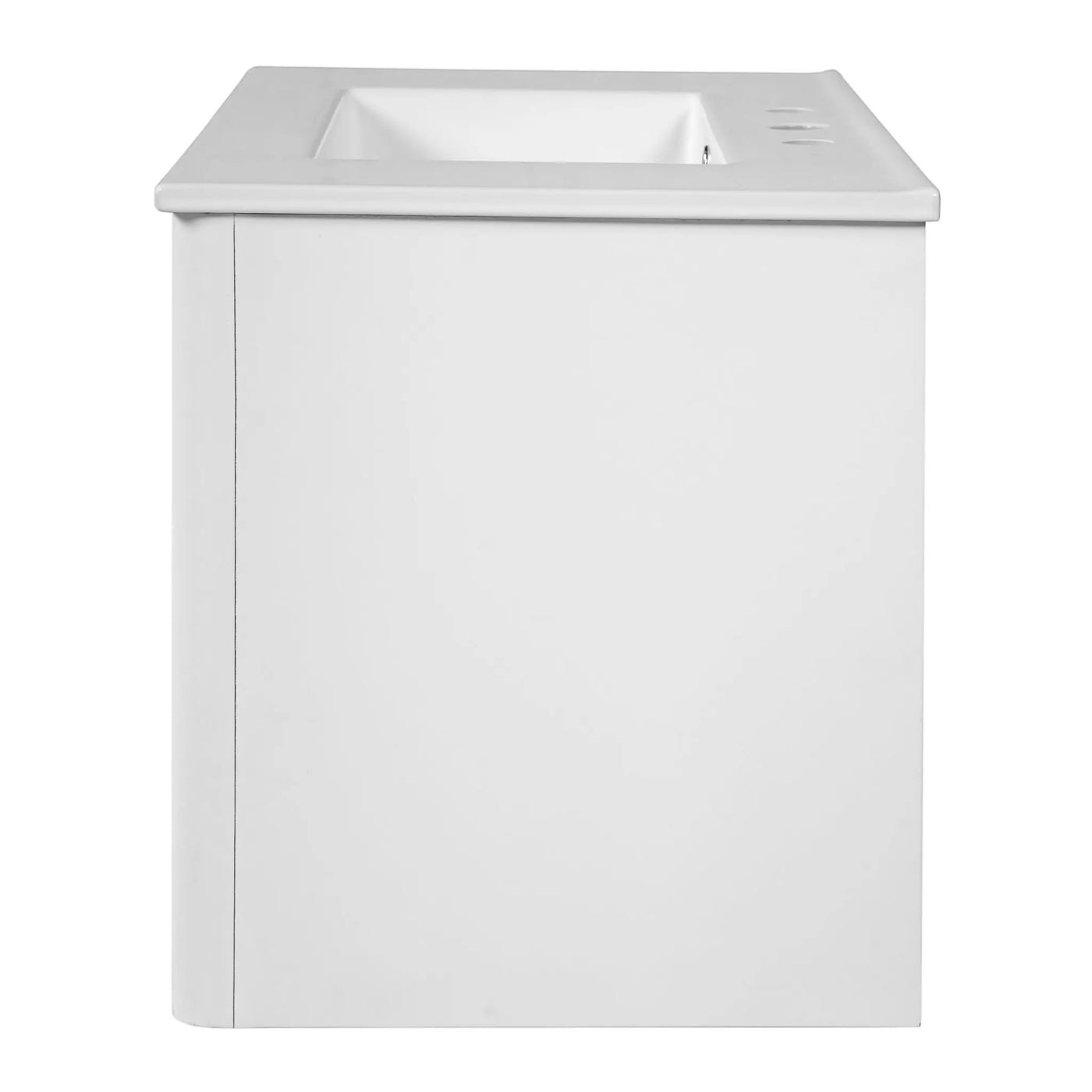 Floating Bathroom Vanity With Oval Knobs & Round Edge, Soft Close Drawer Slides by HouseOfZazla