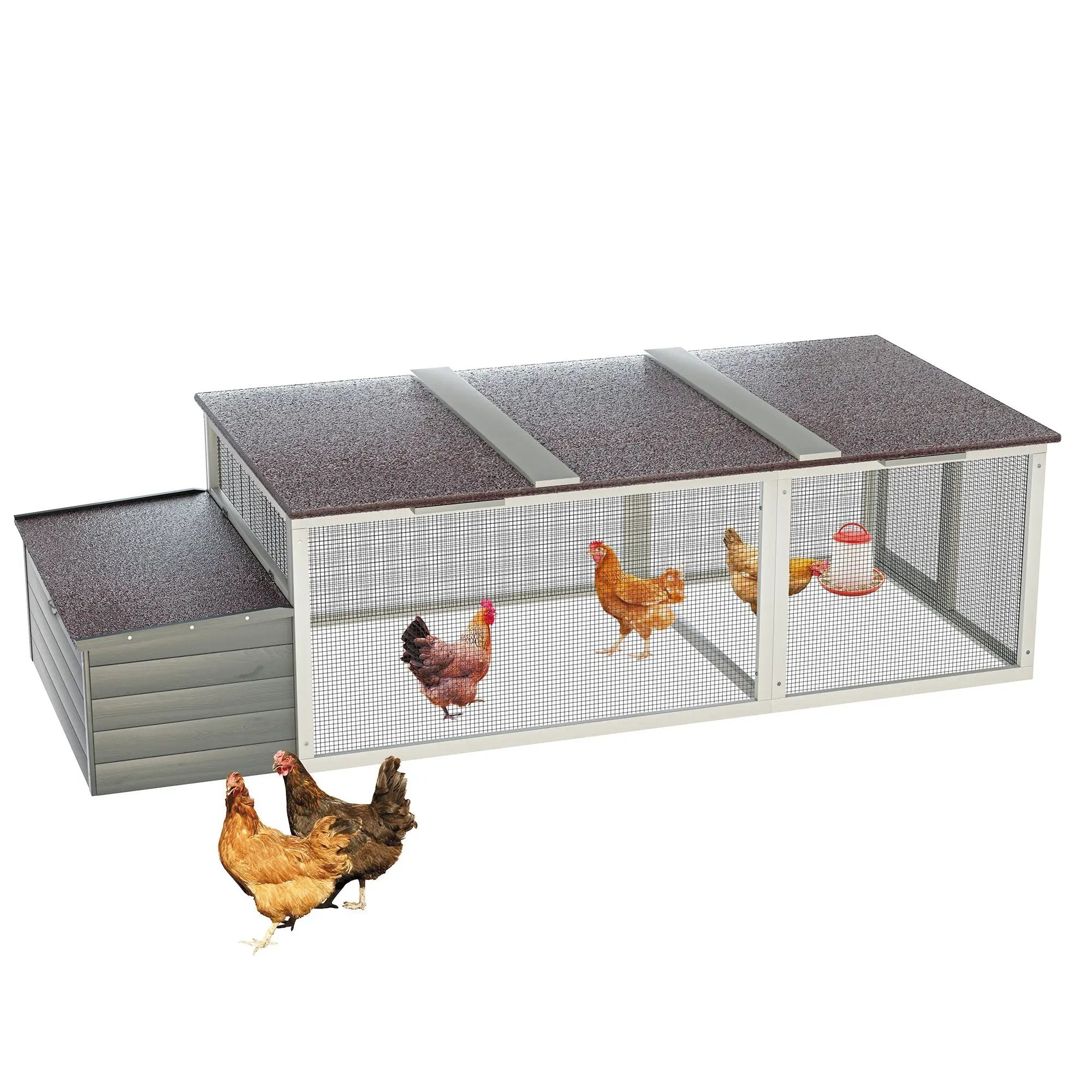 20.93ft² Large Wooden Chicken Coop Outdoor Hen House by HouseOfZazla
