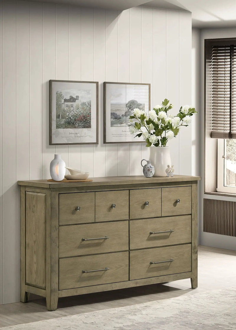 Hazlewood 6-drawer Bedroom Dresser Cabinet Vineyard Oak by Unique Piece Furniture
