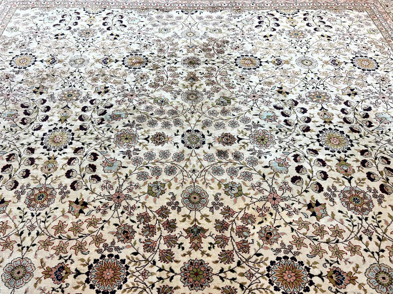 Wonderful Turkish Silk Rug 8x12, Handmade, Fine 320 KPSI by Jewel Rugs