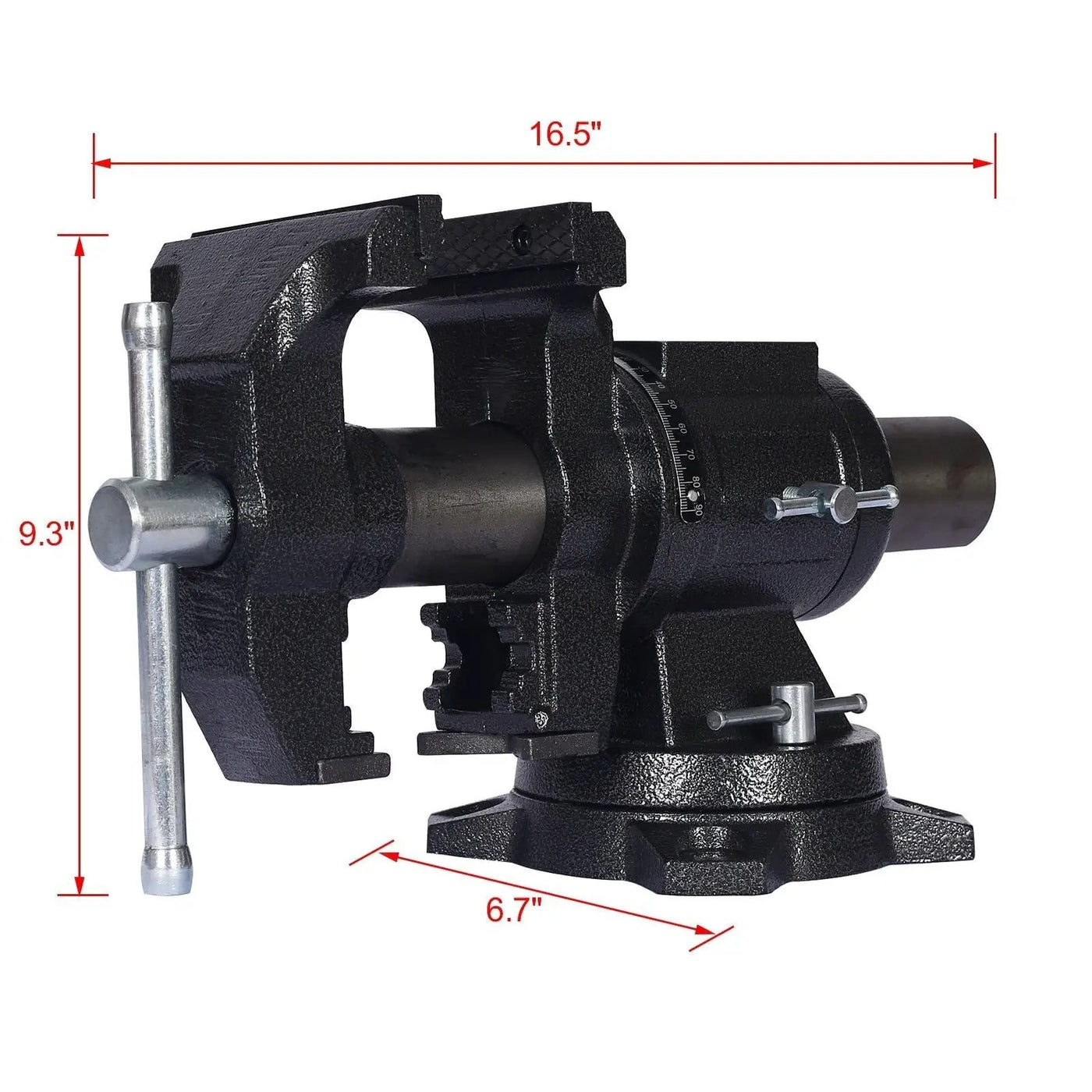 Heavy Duty 5" Multi Jaw Rotating Bench Vise with 360° Swivel Base and Head by HouseOfZazla