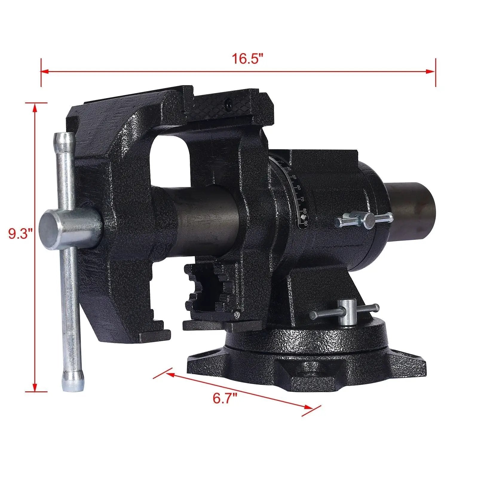 Heavy Duty 5" Multi Jaw Rotating Bench Vise with 360° Swivel Base and Head by HouseOfZazla