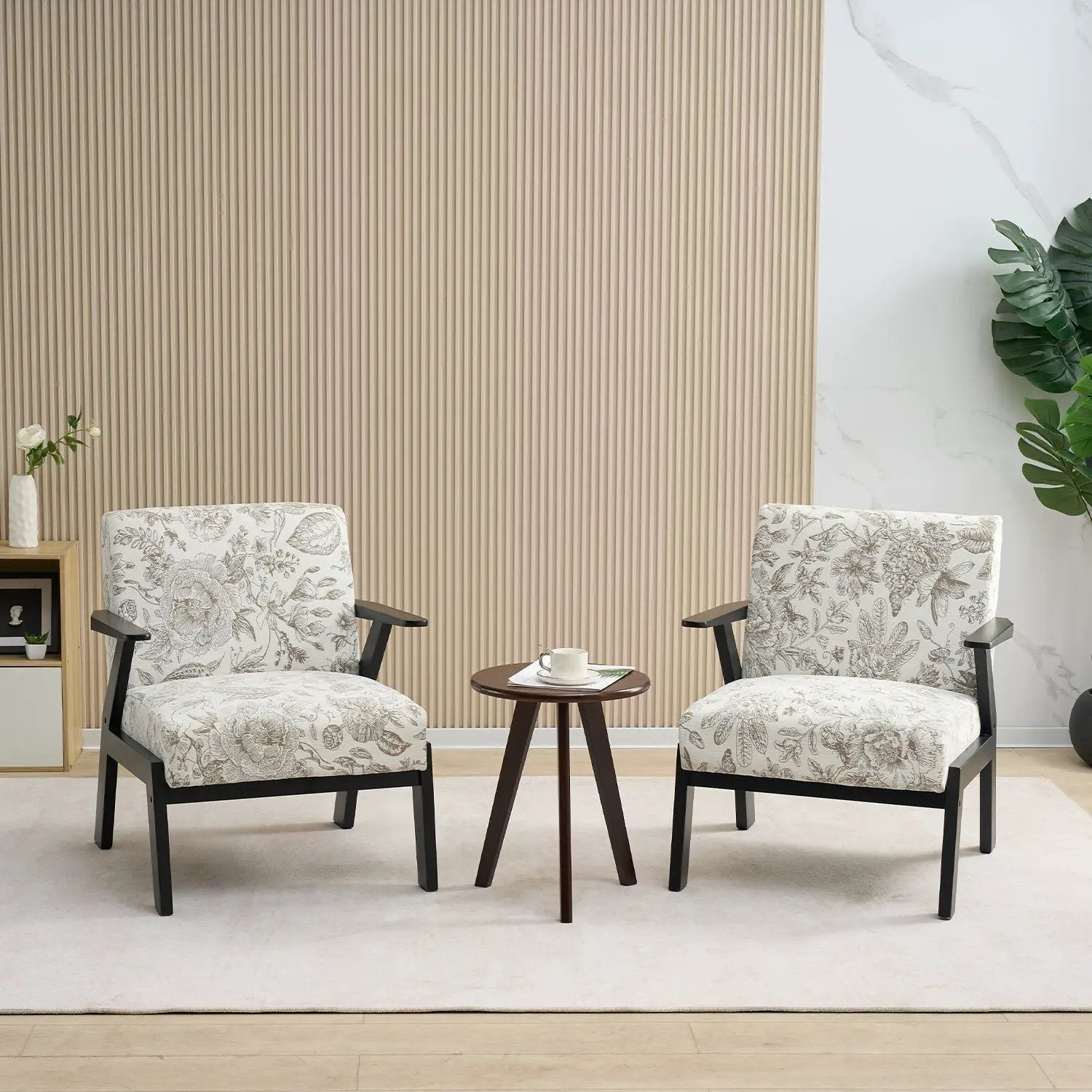 Mid-Century Modern Lounge Armchair - Seat Cushion (Beige + Grey) by HouseOfZazla