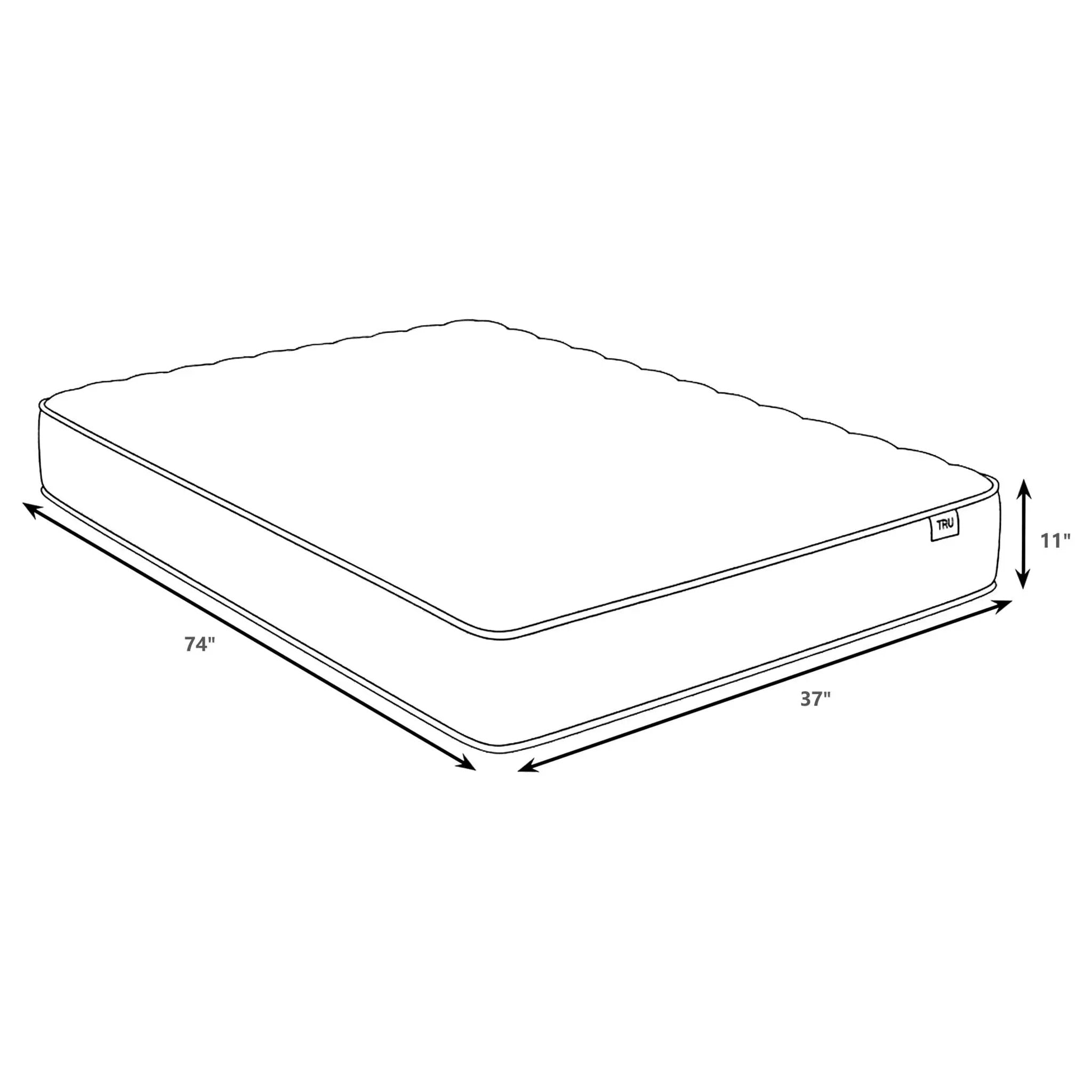 Hayes Twin Firm Tight Top Hybrid Mattress White by Unique Piece Furniture