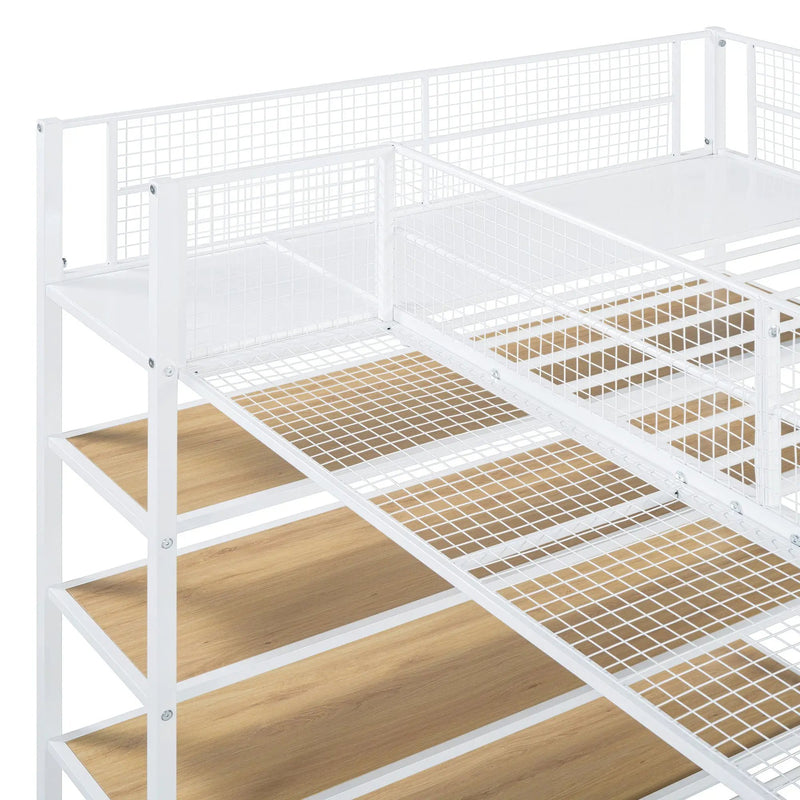 Bunk Bed With 5 Tier Shelves by HouseOfZazla