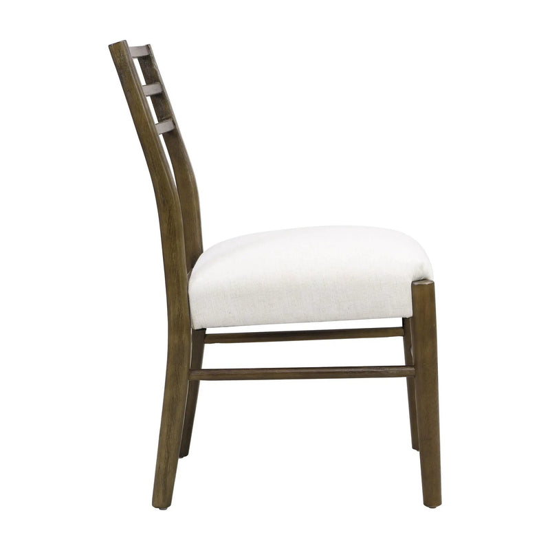 Farmhouse Style Dining Chair Set With Ladder Back Design by HouseOfZazla