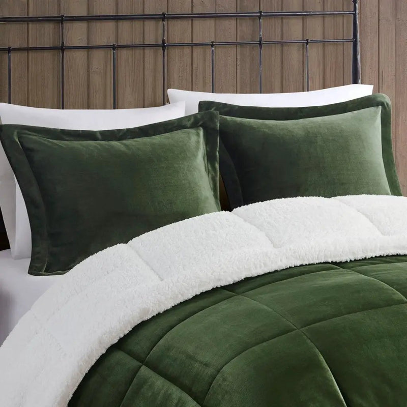 King Plush to Sherpa Down Alternative Comforter Set by HouseOfZazla