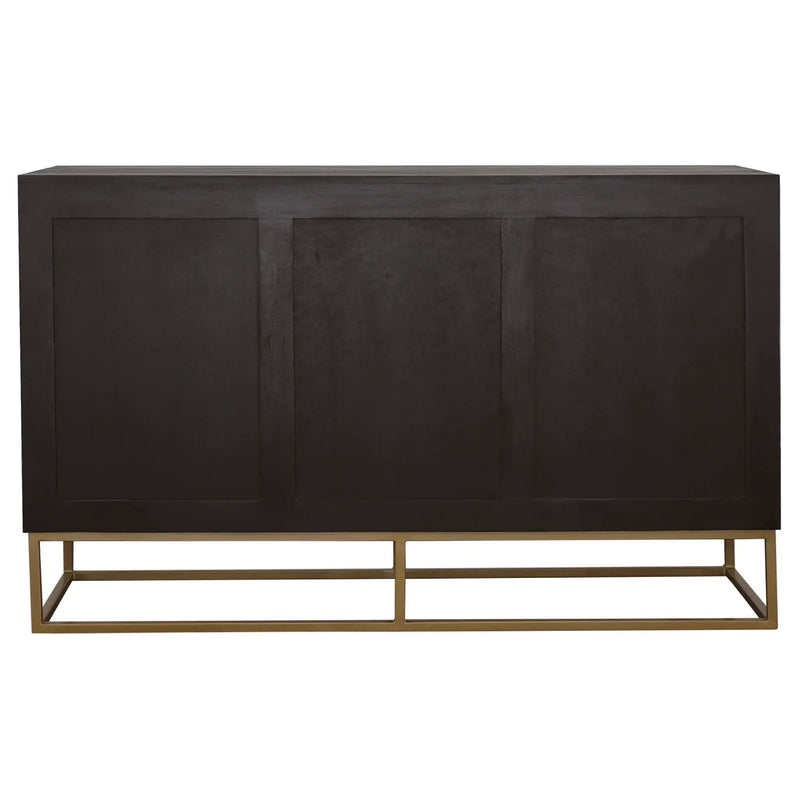 Zara 2-door 57-inch Wood Accent Storage Cabinet Black Walnut by Unique Piece Furniture