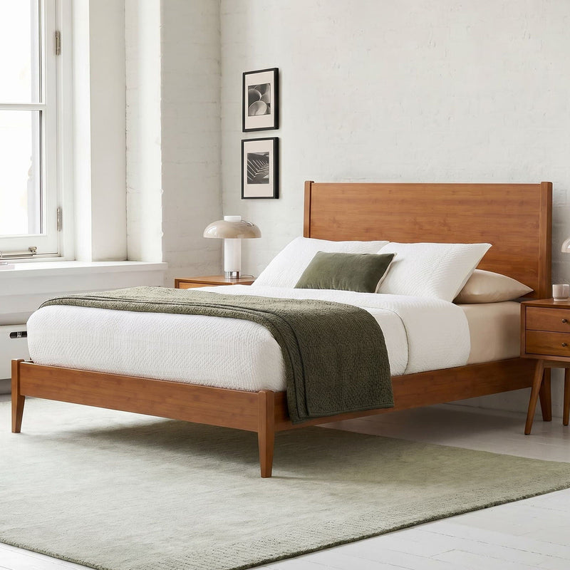 Modern Sled Platform Bed Frame With Slats by HouseOfZazla