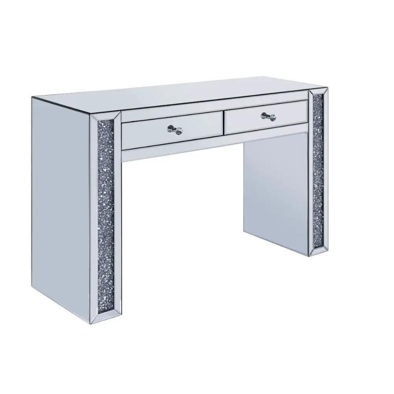 Noralie - Vanity Desk - Faux Diamonds & Mirrored by Unique Piece Furniture