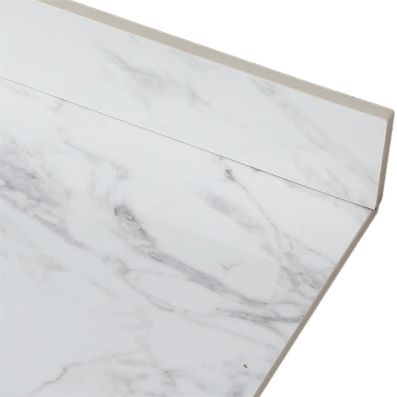Elegant Sintered Stone Bathroom Vanity Top With Rectangular Undermount Ceramic Sink by HouseOfZazla