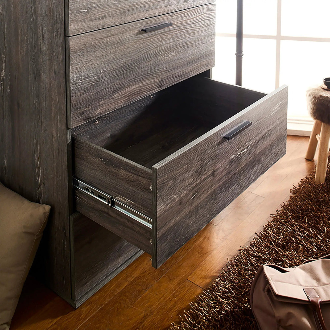 Oliver - Farmhouse Jumbo Chest With 4 Drawer Storage by HouseOfZazla