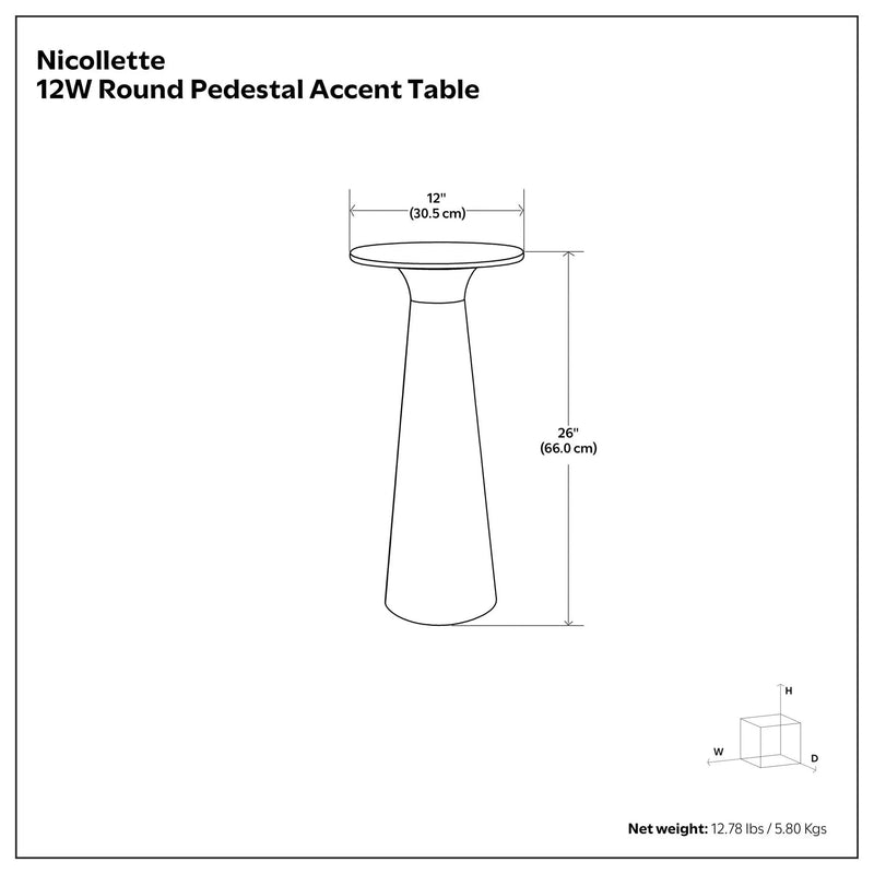 Nicollette - Side Table - Antique Brass by Unique Piece Furniture