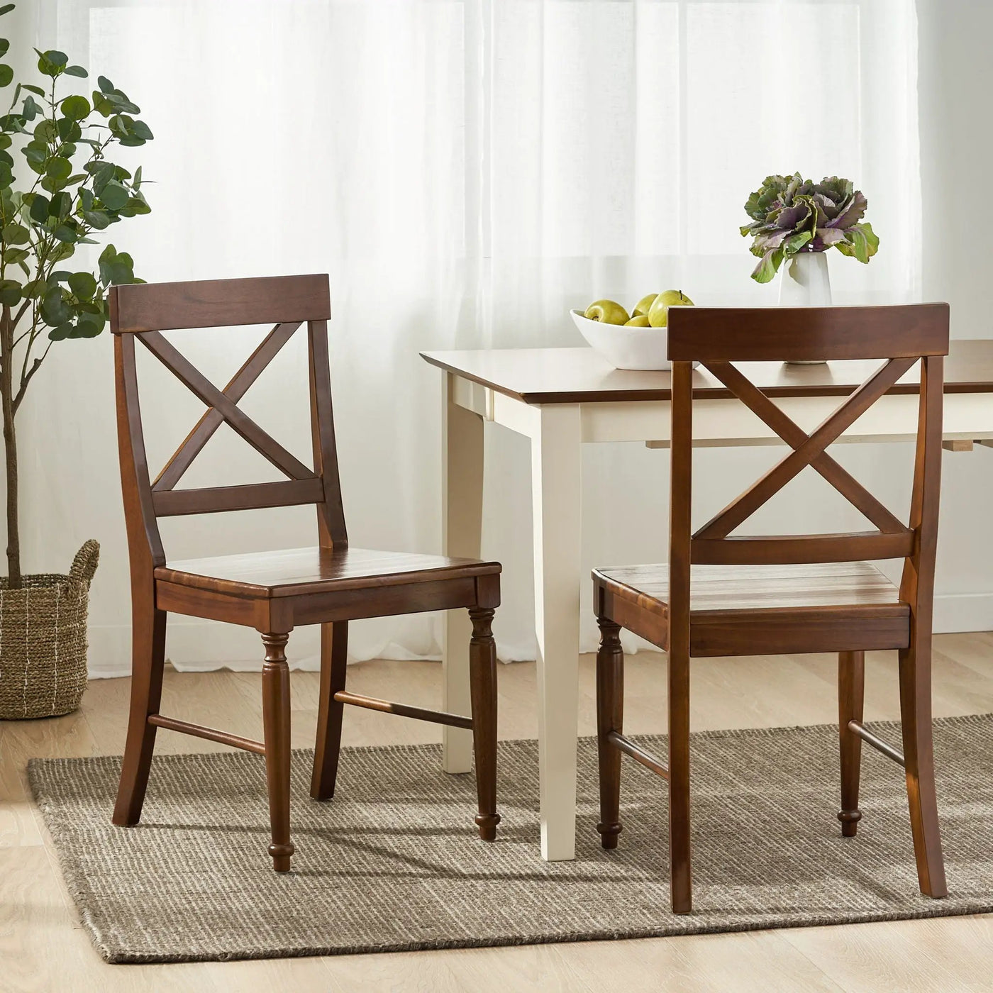 Dining Chair With X Shaped Back (Set of 2) by HouseOfZazla