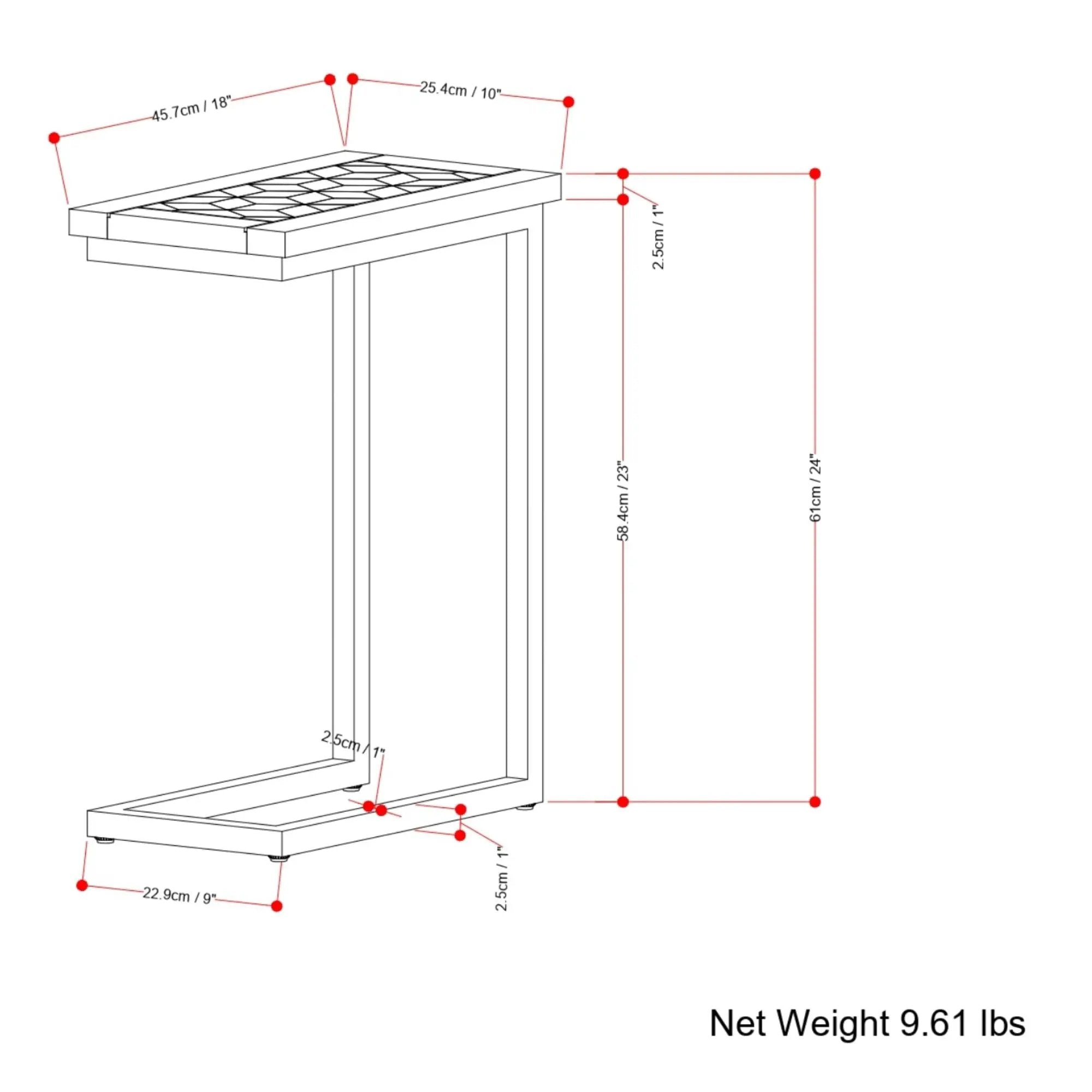 Skyler - C Side Handcrafted Table by HouseOfZazla