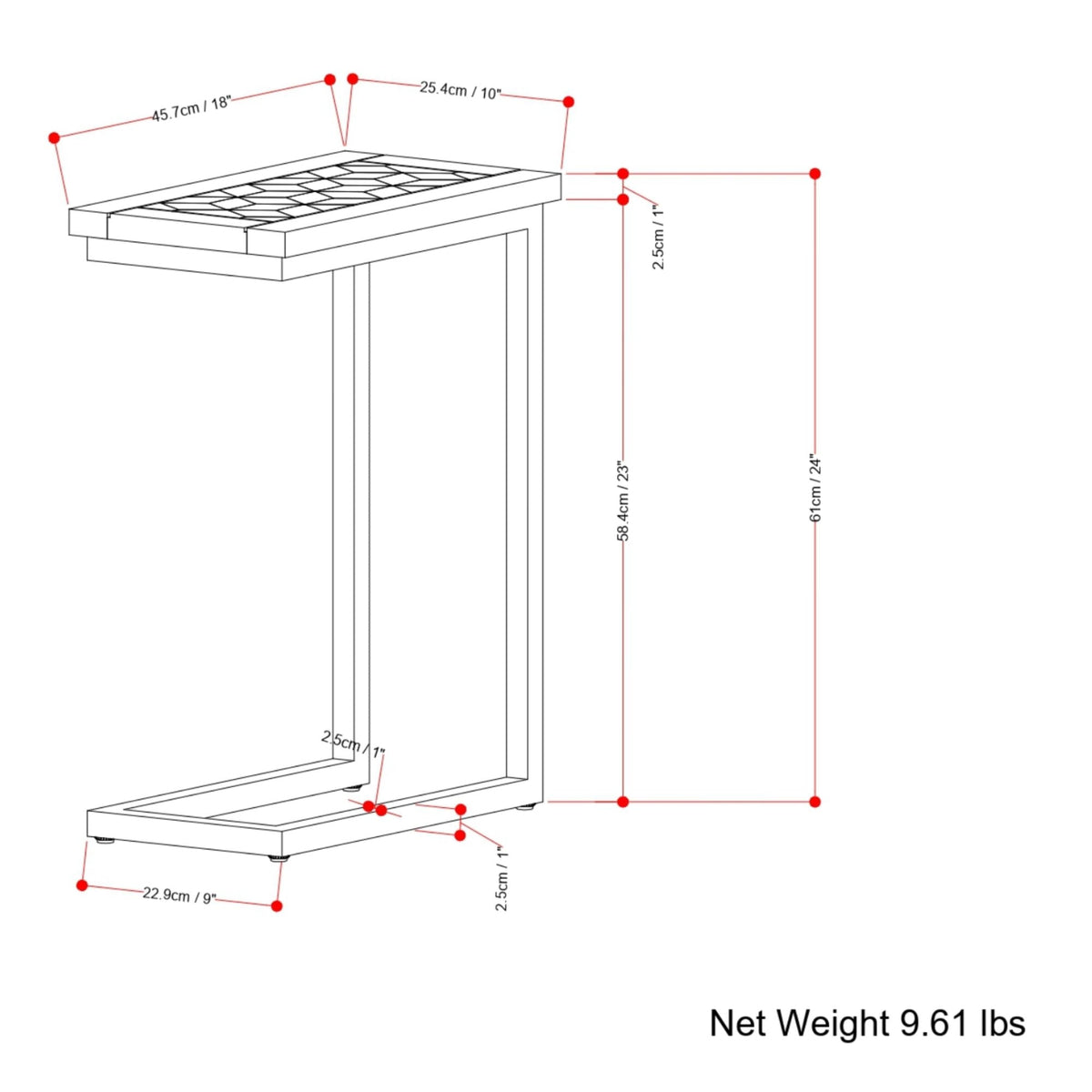Handcrafted C Side Table with Mango Wood and Metal Base - Pearl Silver, Dark Brown, Beige, Light Brown, photo 7 of 31