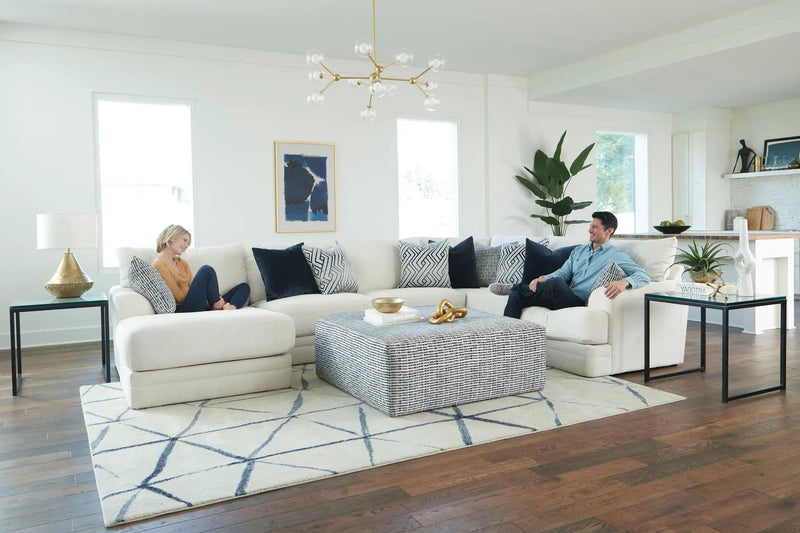 Polaris - Sectional With Comfort Coil Seating, 9 Included Accent Pillows And Included Cocktail Ottoman by Unique Piece Furniture