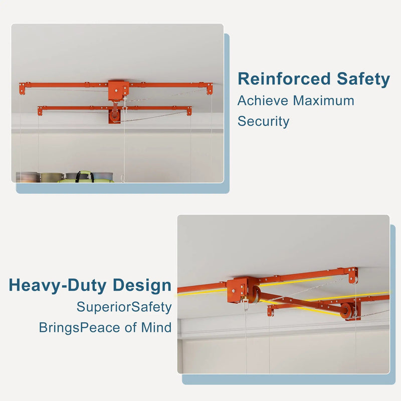 Orange Overhead Garage Storage Rack 4x8 FT by HouseOfZazla