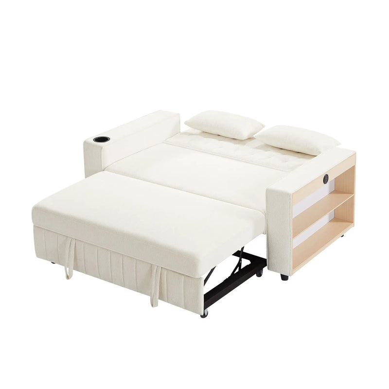 Pull-Out Sofa Bed Convertible Couch With Adjustable Backrest For Living Room by HouseOfZazla