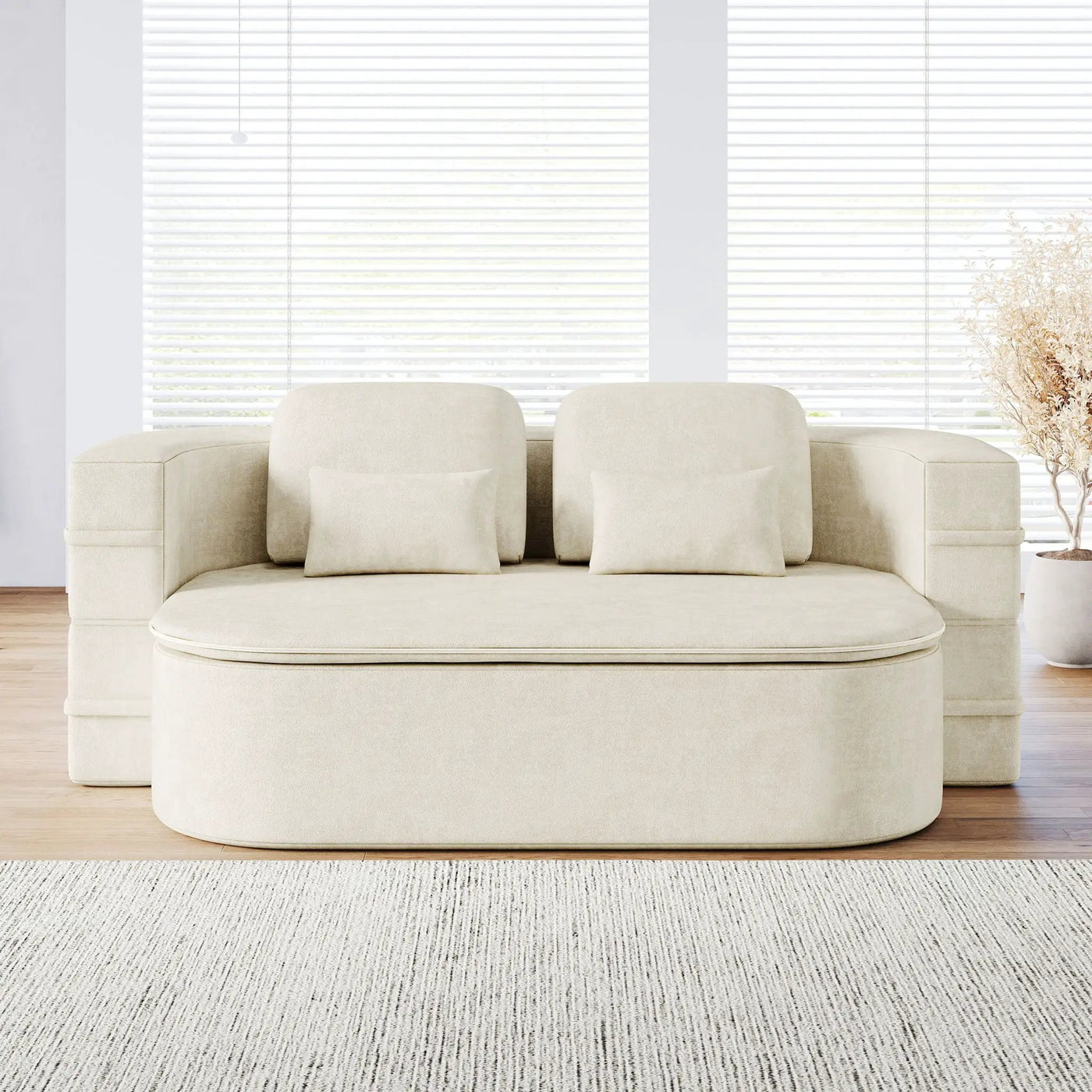 2 In 1 Foldable Sofa Bed With Multi Functional Blanket, Floor Lounge Sofa by HouseOfZazla