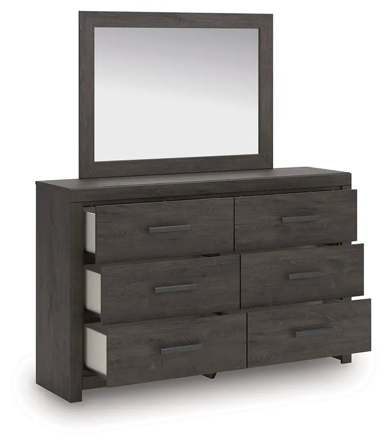 Prendonea - Dresser and Mirror - Charcoal by Unique Piece Furniture