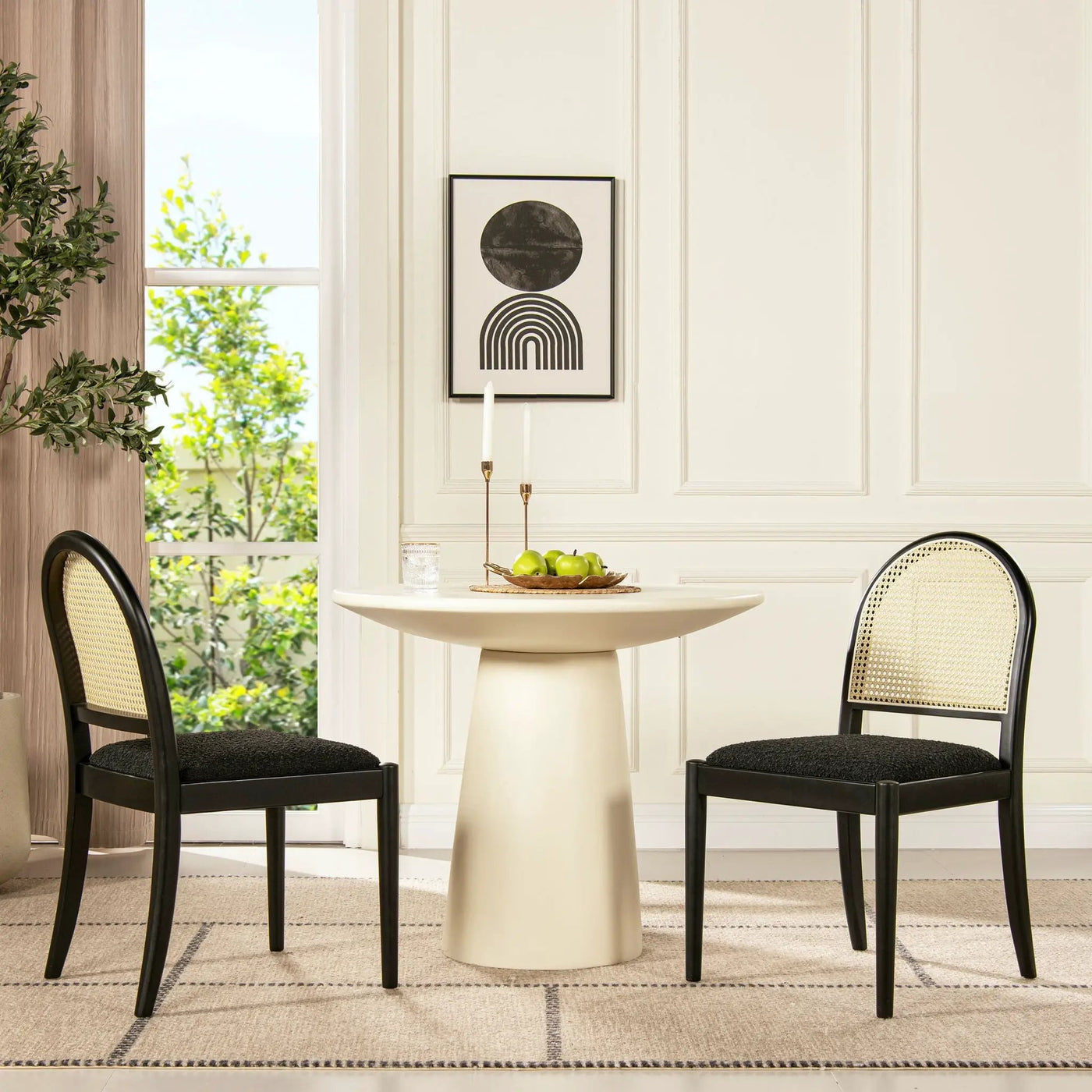 Panama - Curved Cane Side Dining Chair (Set of 2) by HouseOfZazla