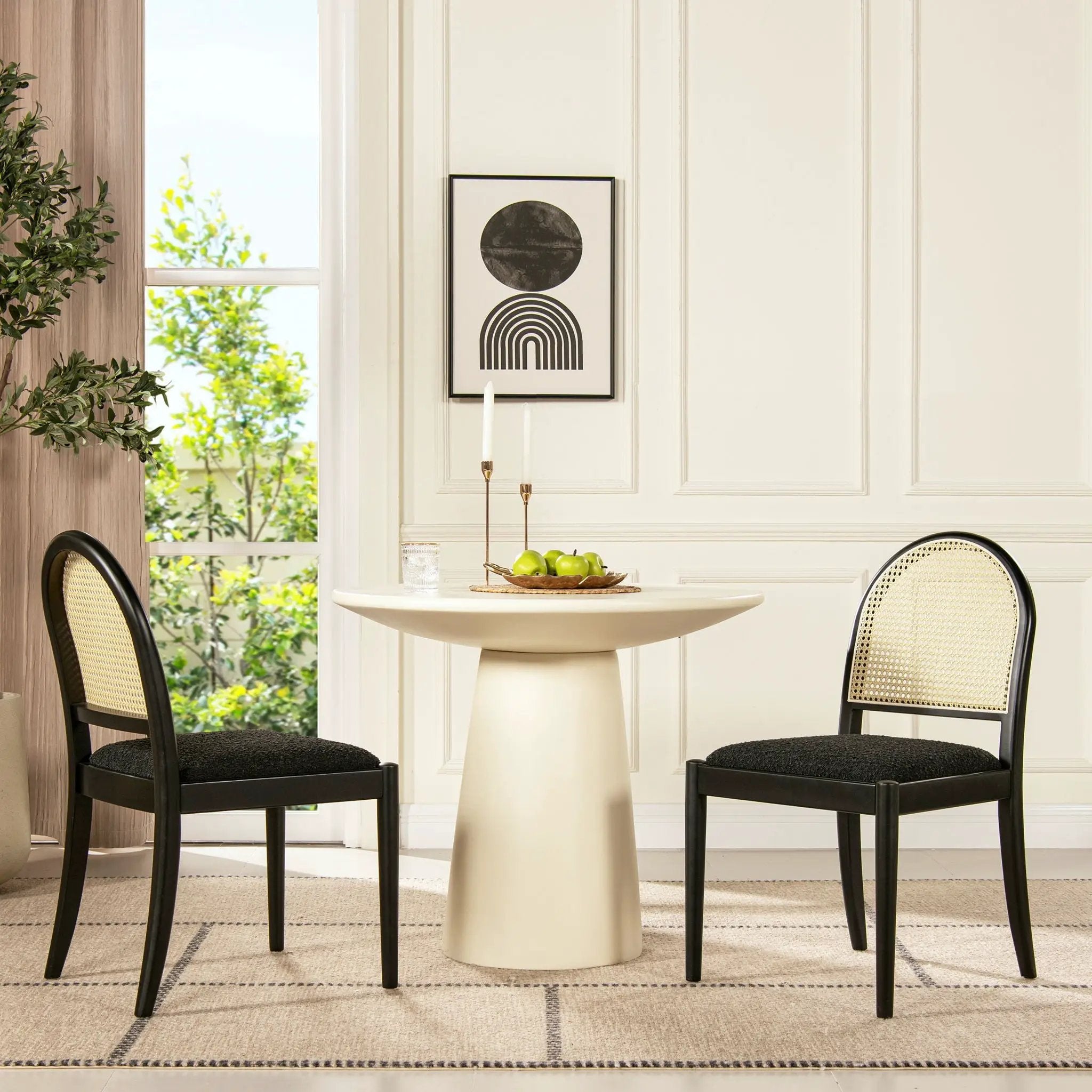 Panama - Curved Cane Side Dining Chair (Set of 2) by HouseOfZazla