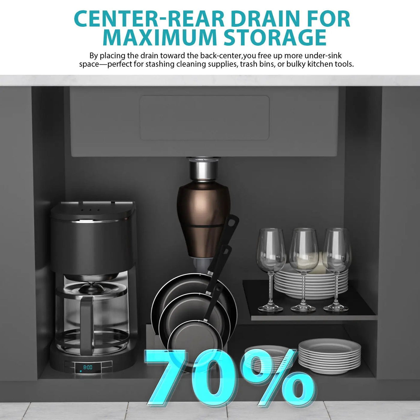 Stainless Steel Undermount Kitchen Sink With Workstation by HouseOfZazla