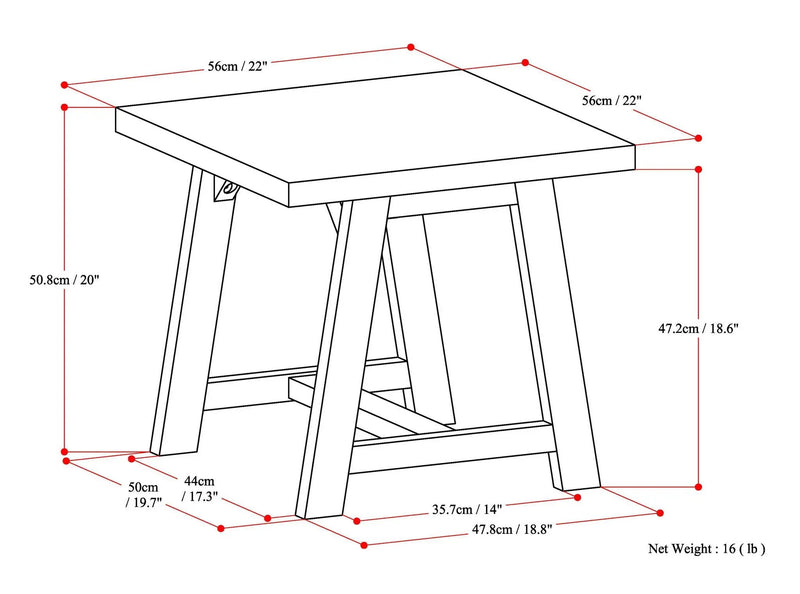 Sawhorse - Handcrafted End Table by HouseOfZazla