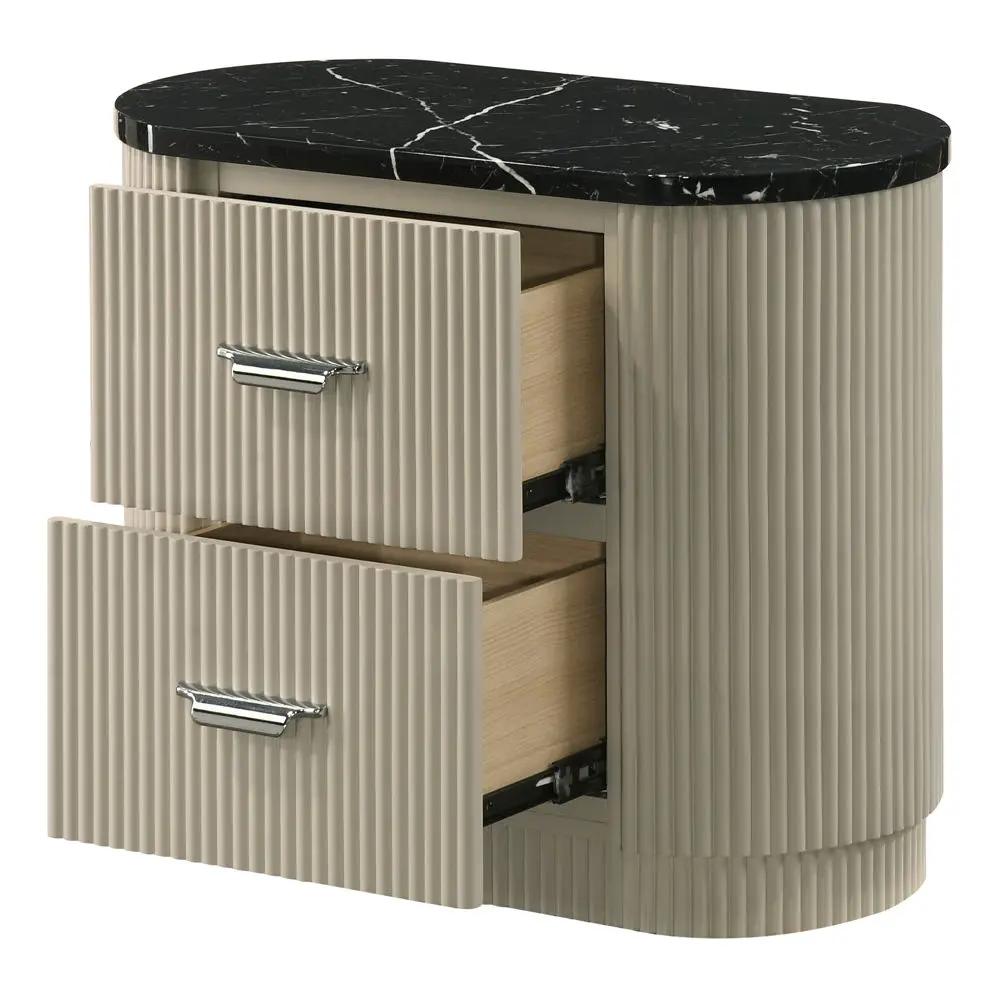 Travonte - Nightstand - Gray / Beige by Unique Piece Furniture