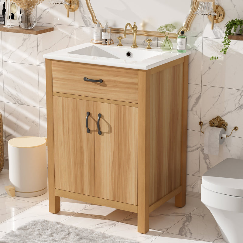 24" Bathroom Vanity with Solid Wood Frame, photo 2 of 10