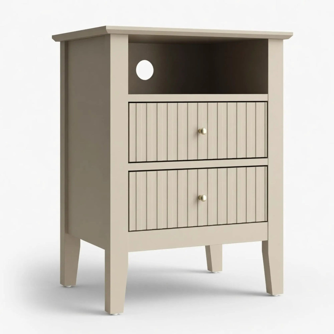Fluted Nightstand With 2 Drawers by HouseOfZazla