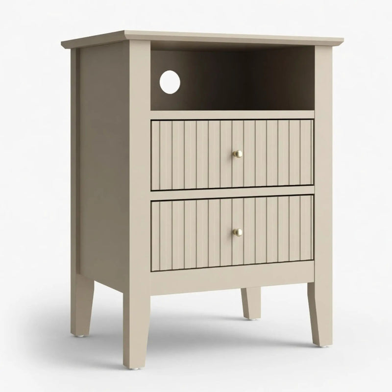 Fluted Nightstand With 2 Drawers by HouseOfZazla