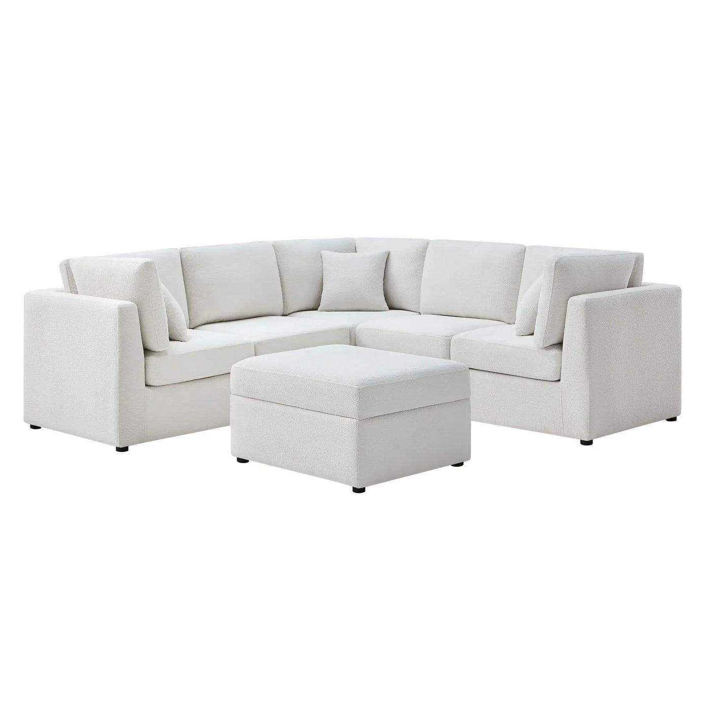 Chauncy - Sectional With Storage Ottoman by HouseOfZazla