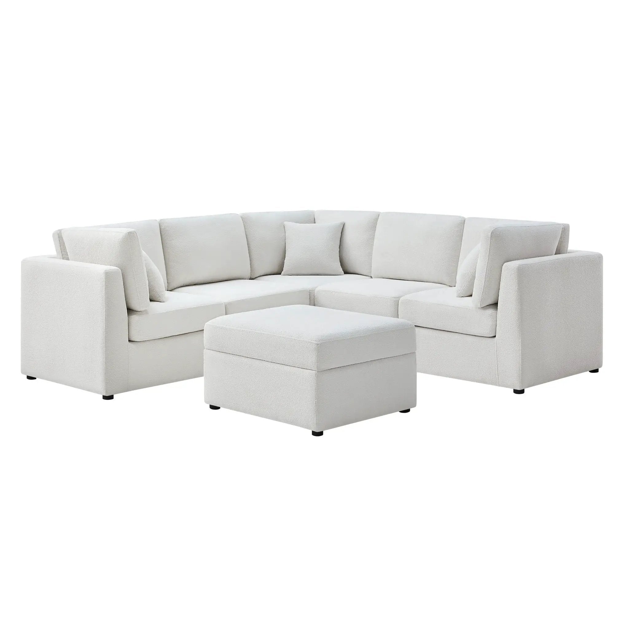 Chauncy - Sectional With Storage Ottoman by HouseOfZazla