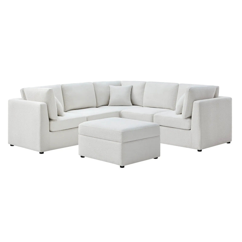 Chauncy - Sectional With Storage Ottoman by HouseOfZazla