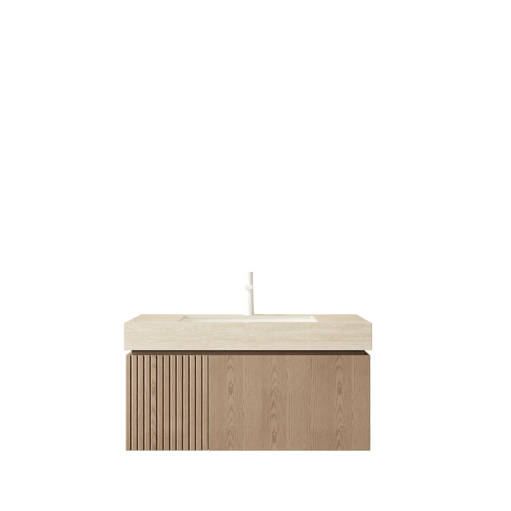 MURI 36" Bathroom Vanity & Sink with Floating Plywood Storage Cabinet by HouseOfZazla