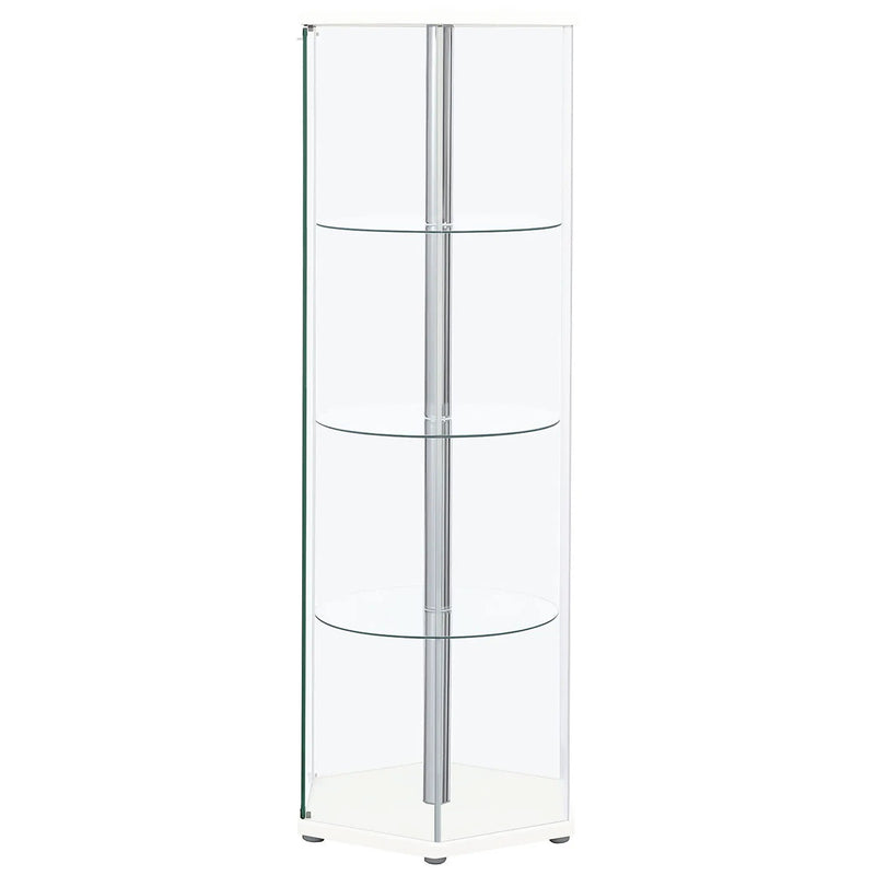 Tenley - 4 Shelf Curio Cabinet With Hexagonal Design by HouseOfZazla