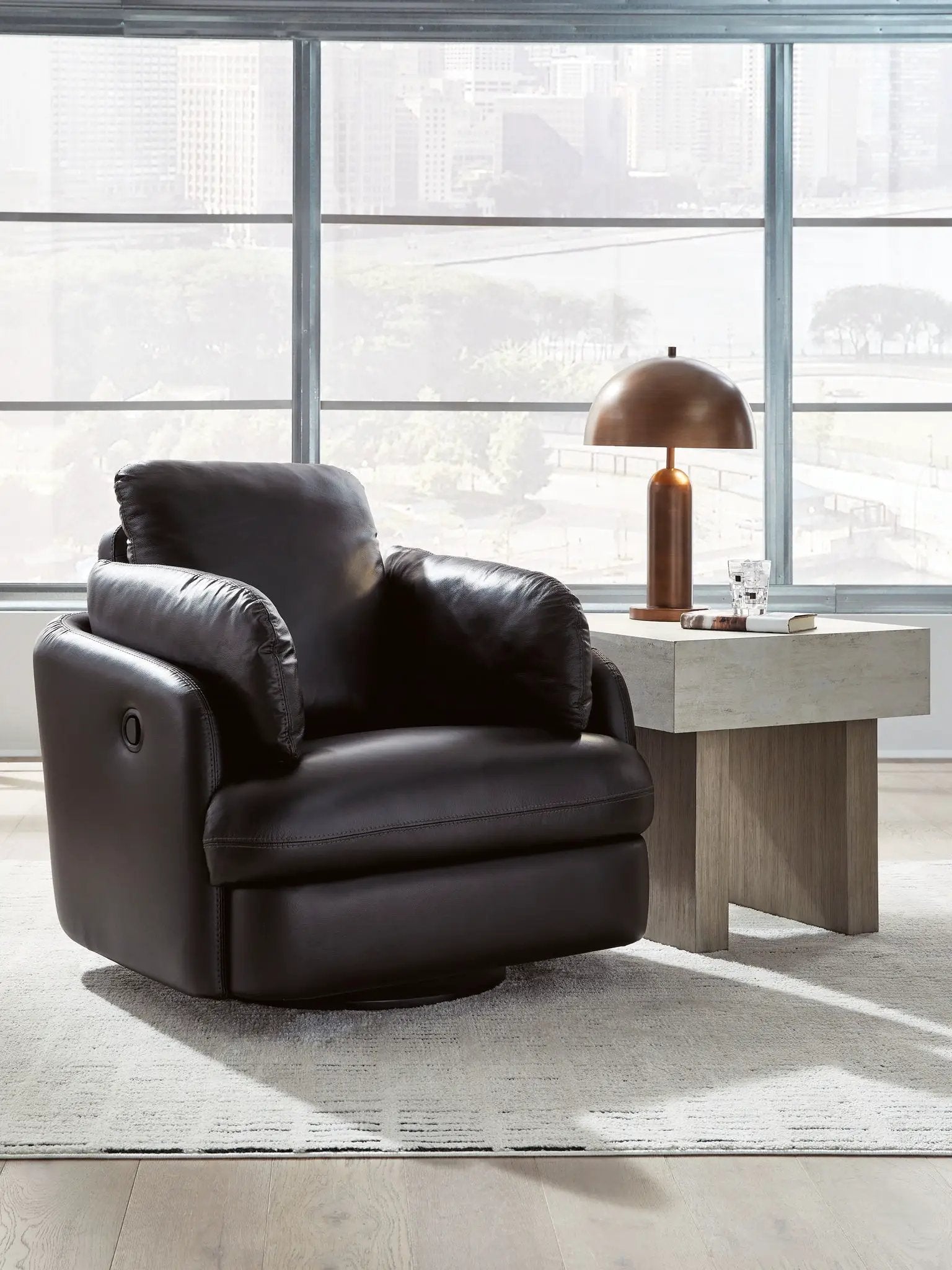 Modmax II - Swivel Glider Recliner - Black by Unique Piece Furniture