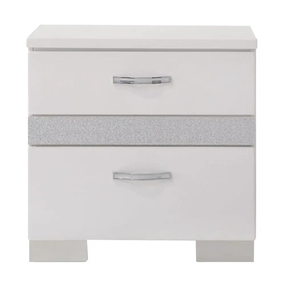 Naima II - Nightstand - White High Gloss by Unique Piece Furniture