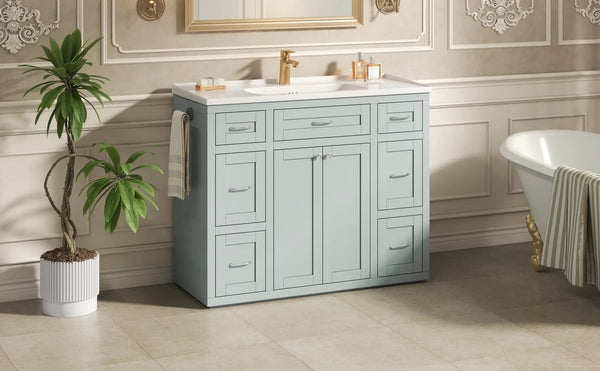 48" Mint Green Bathroom Vanity, photo 2 of 10