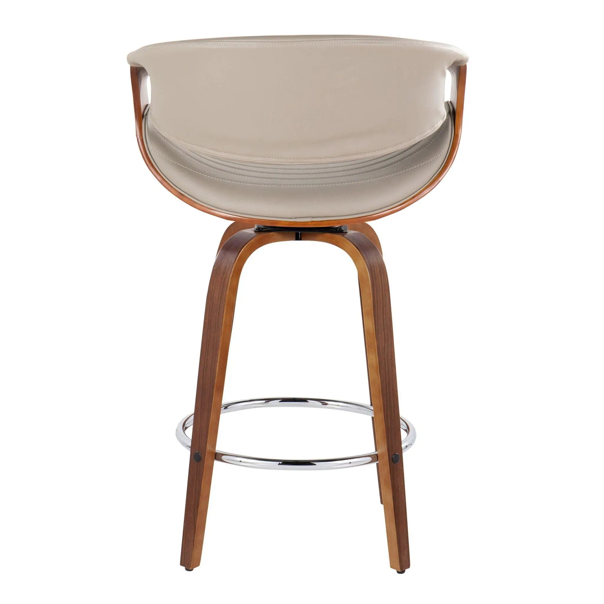 Symphony - Mid Century Modern Fixed Height Counter Stool & Swivel With Round Footrest (Set of 2) by Unique Piece Furniture