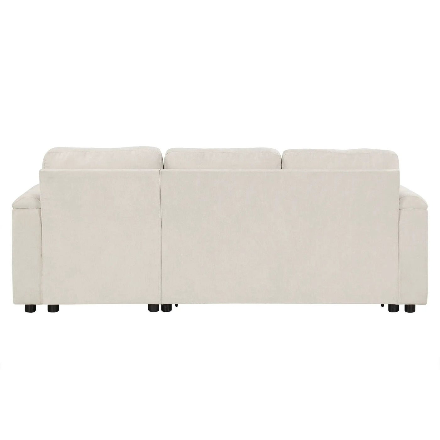 Convertible L Shaped Sofa Couch With Storage, Cup Holders, USB Ports by HouseOfZazla