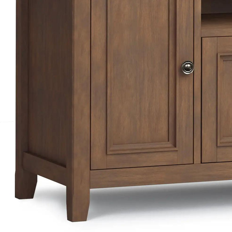 Amherst - Wide TV Media Stand - Rustic Natural Aged Brown by HouseOfZazla