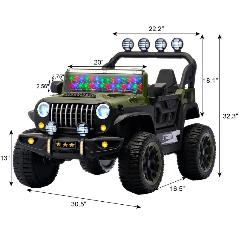 Electric Car With Remote Control, Colorful LED Lights, USB & MP3 by HouseOfZazla