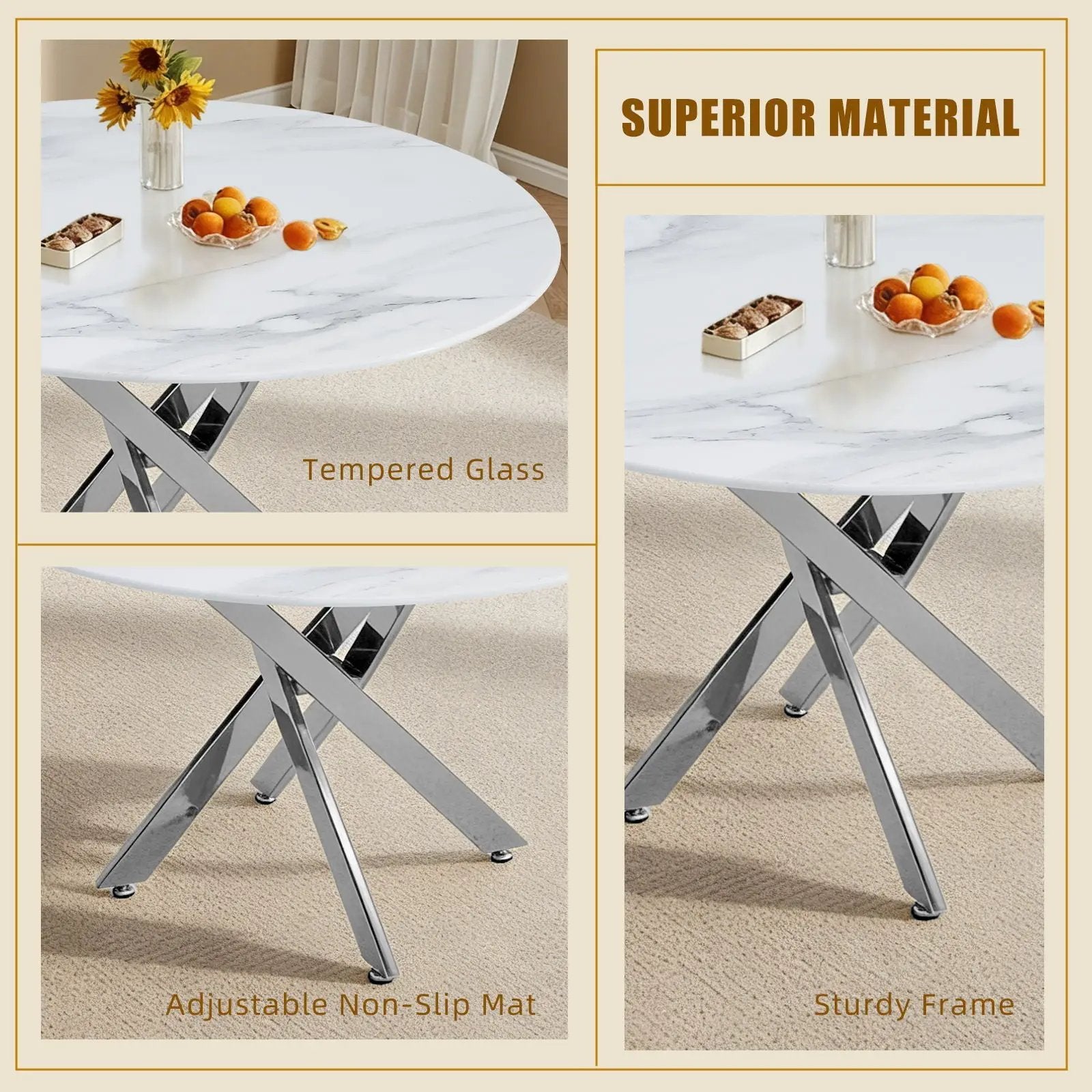 Modern Round Table For Dining Room by Unique Piece Furniture