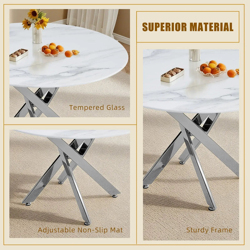 Modern Round Table For Dining Room by Unique Piece Furniture