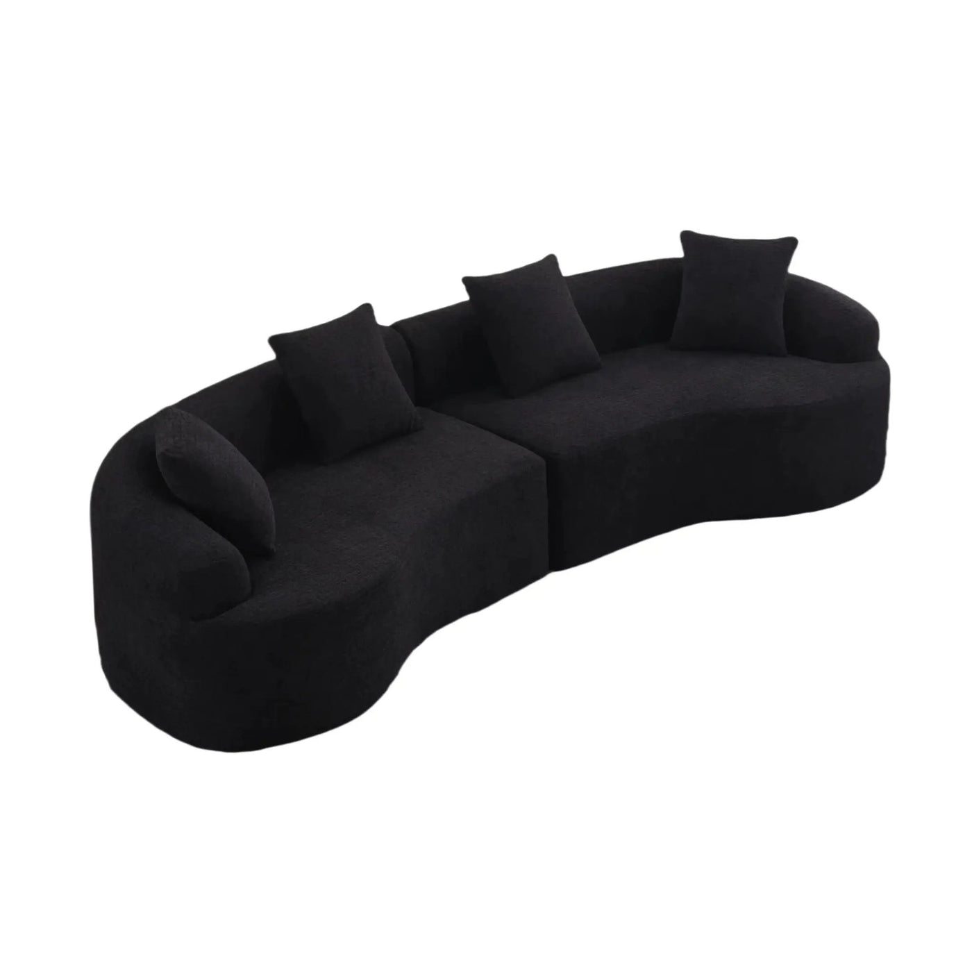 4 Seater Sofa With Fabric, 30D, 60 Hardness Full Sponge, 4 Pillow For Living Room, Home Furniture Sleeper Sectional Sofa For Apartment by HouseOfZazla