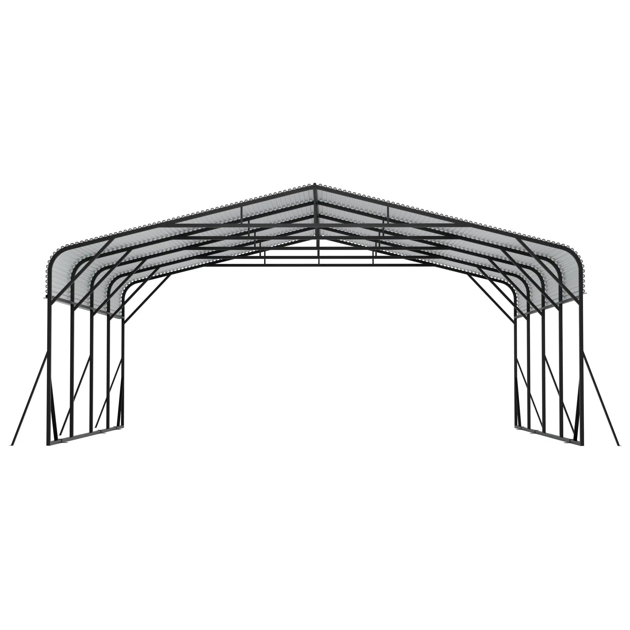 Heavy Duty Carport, All Weather Shelter - Black by Unique Piece Furniture