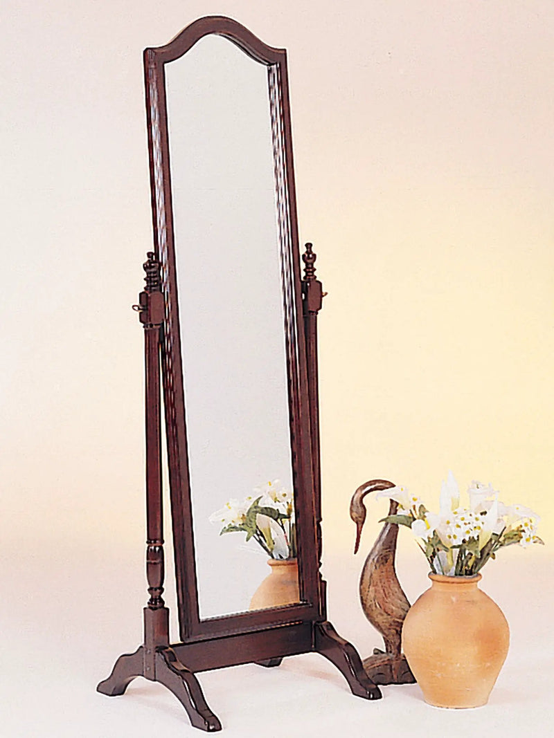 Cabot Wood Adjustable Full Length Cheval Mirror Merlot by Unique Piece Furniture